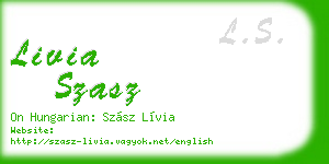 livia szasz business card